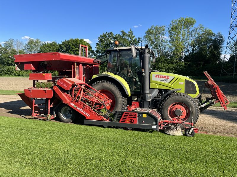 Turftick Universal Stacker with Claas Tractor for sale