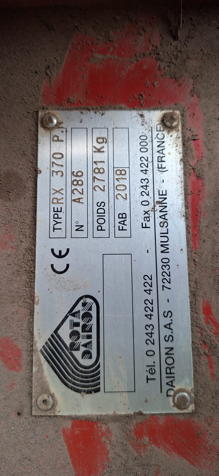 Rotadairon RX370 with APV Air Seeder for sale